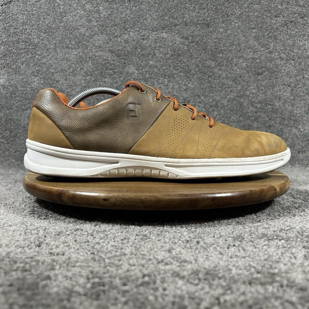 FootJoy FJ Contour Casual 54057 Mens Sz 12 M Brown Leather Spikeless Golf Shoes